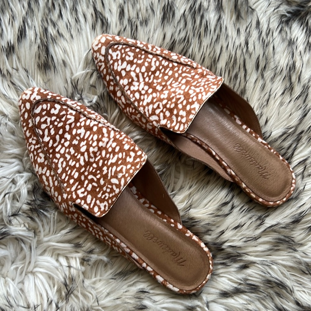 Madewell Spotted Calf Hair Mule Flats